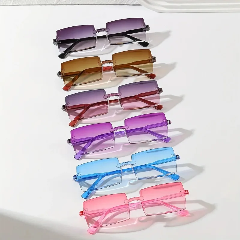 Sunglasses Uv400 - 6 قطع من النظارات الشمسية المستطيلة