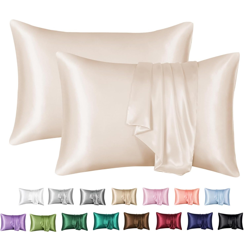 Silk Pillowcase - 2 عبوة من كيس وسادة الساتان