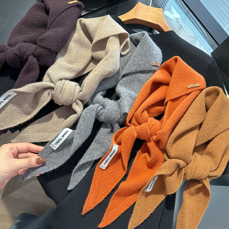 Cashmere Scarf - وشاح محبوك المرأة 100% الصوف الشتاء