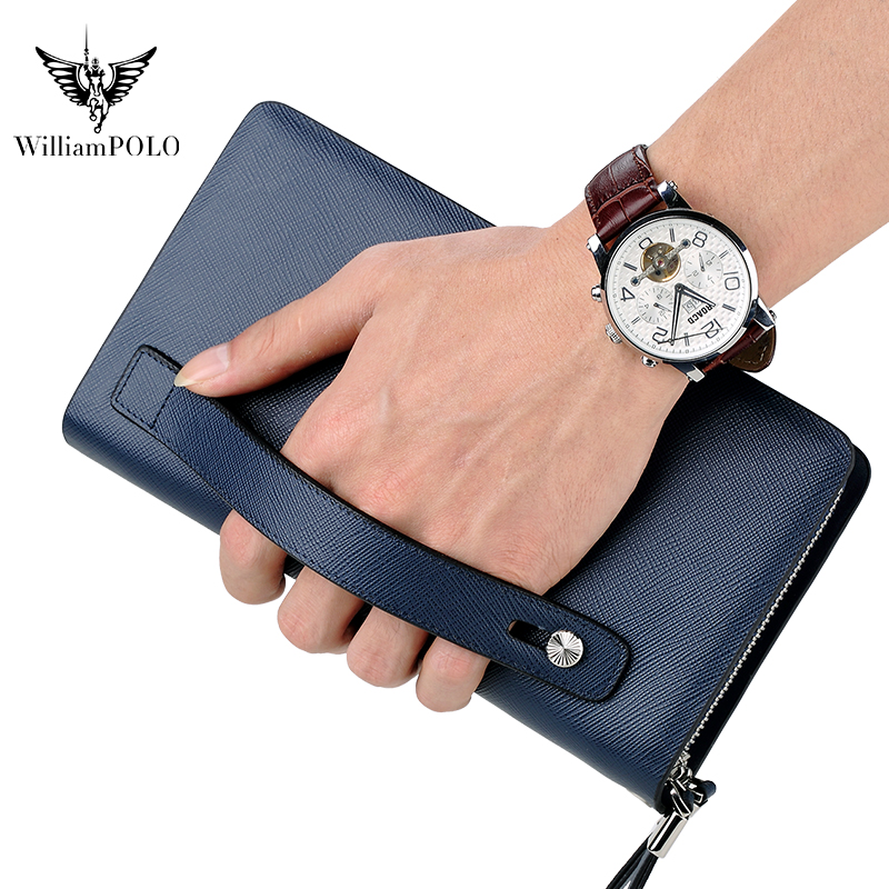Leather Wallet Men - حقيبة يد فاخرة للرجال من ويليامبولو،