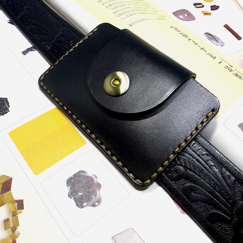 Leather Wallet Men - Blongk رقيقة جدا الخصر حقيبة حزام