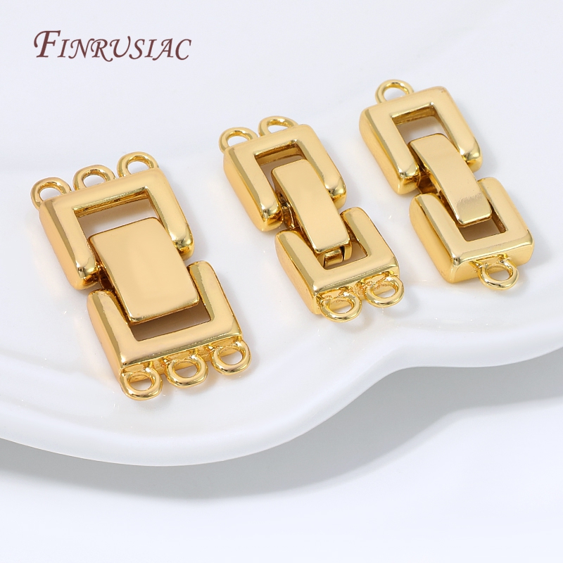 Gold Plated Jewelry - مشبك متعدد الطبقات مطلي بالذهب عيار