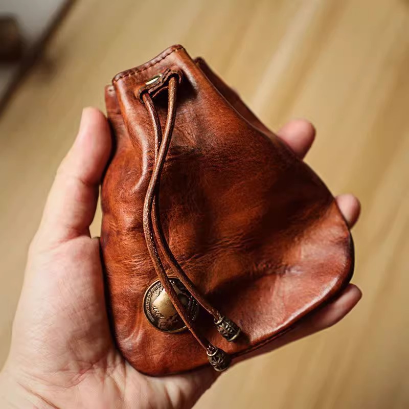 Leather Wallet Men - محفظة جلدية ناعمة أصلية على الطراز