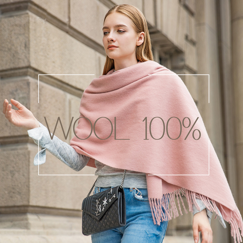 Cashmere Scarf - الصوف الشتاء وشاح المرأة شال أنيق