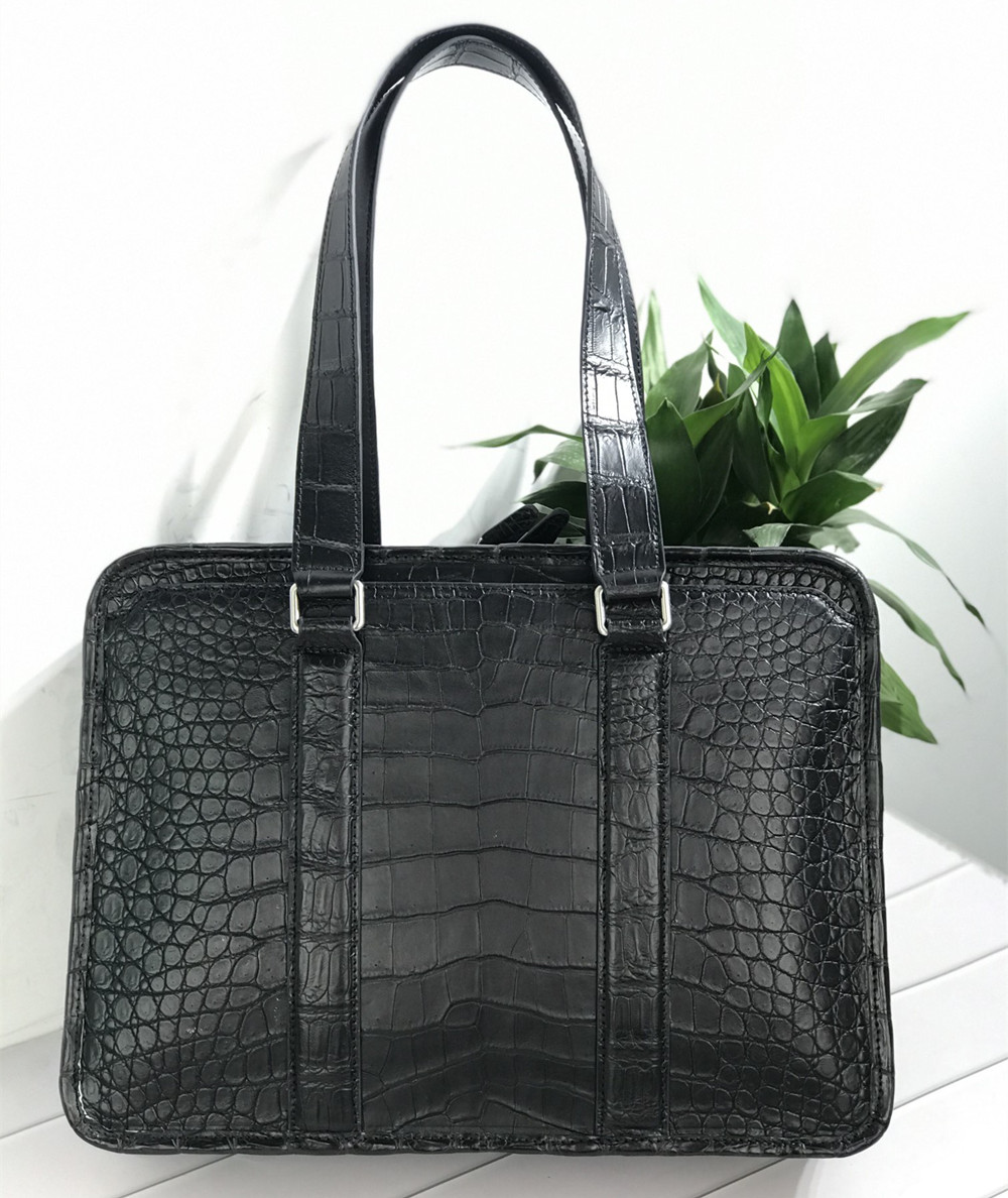 Leather Briefcase - حقيبة لابتوب جديدة من جلد التمساح