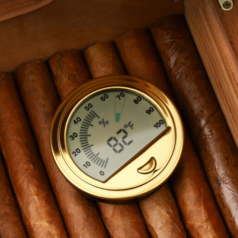 Premium Cigar Case - مقياس رطوبة السيجار الصغير المحمول ملحقات