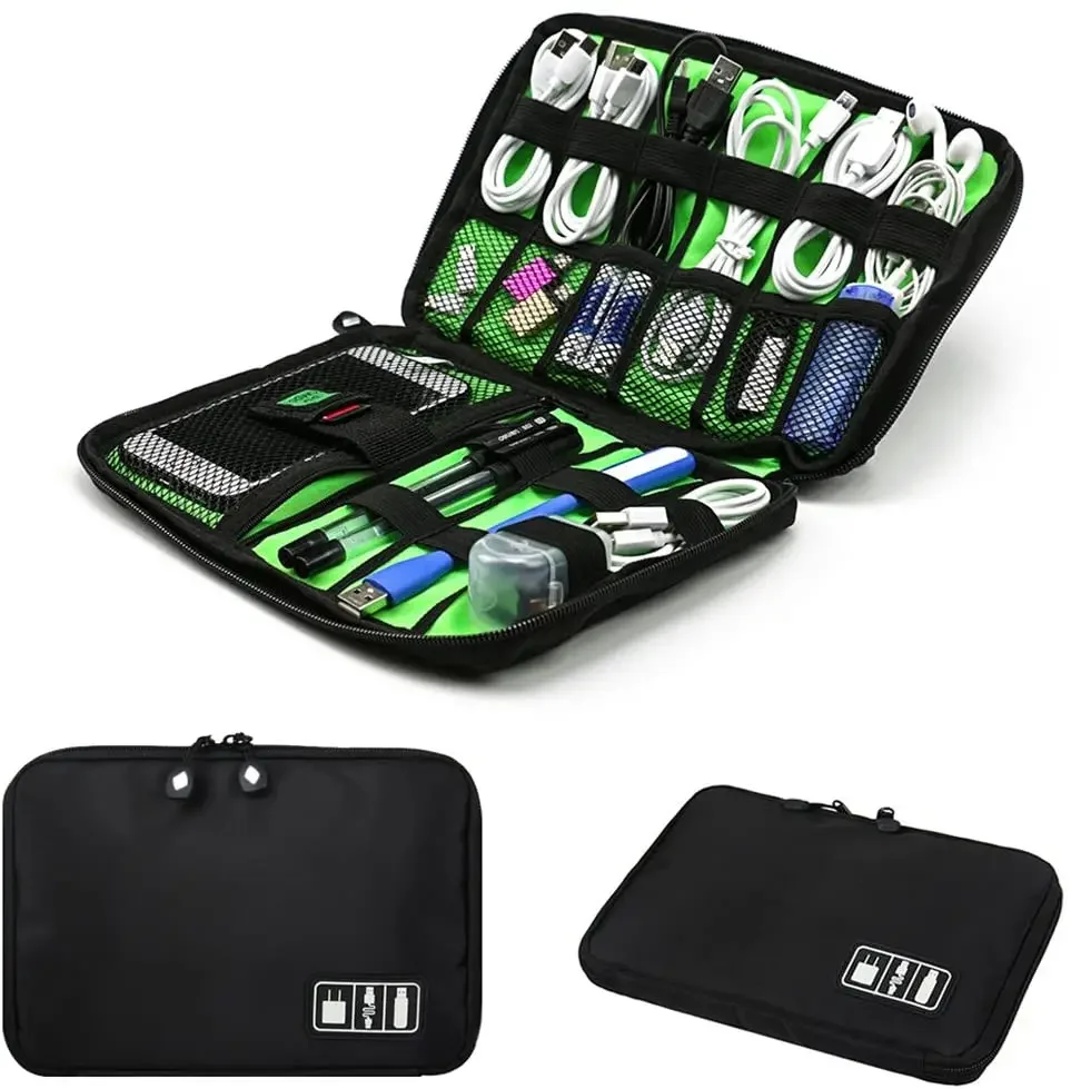 Travel Luggage Set - حقيبة تنظيم وتخزين الكابلات، نظام منظم