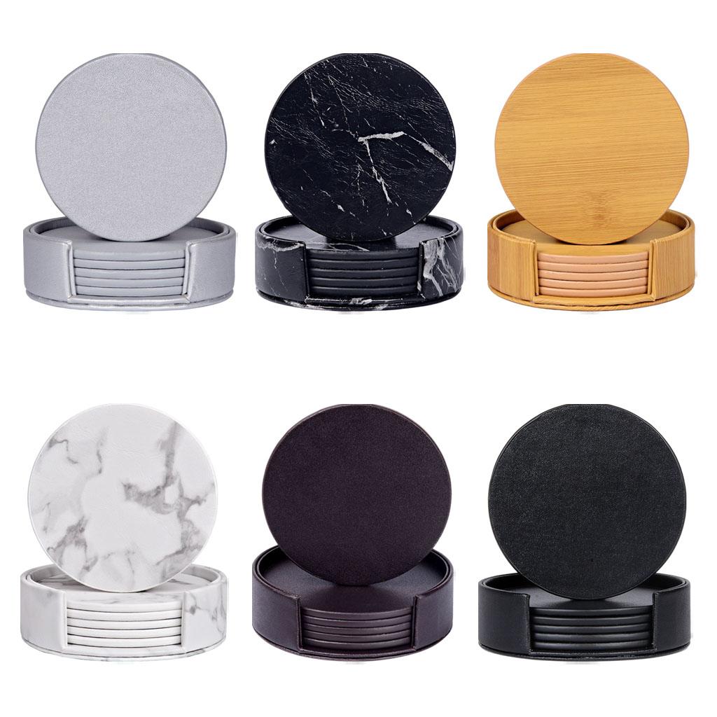 قواعد أكواب رخامية مستديرة مع  - مراجعة Marble Coaster Set وسعره
