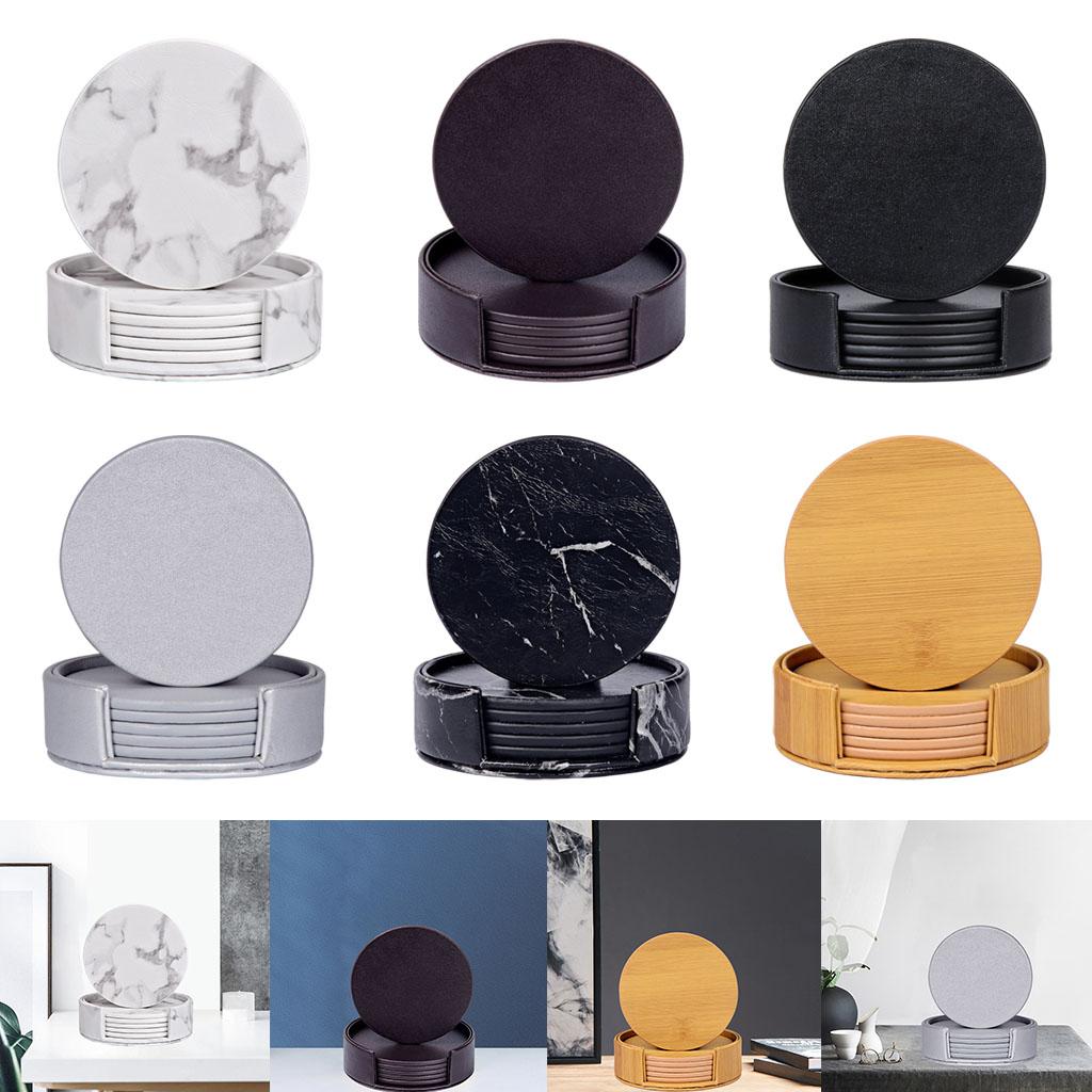 قواعد أكواب رخامية مستديرة مع  - مراجعة Marble Coaster Set وسعره