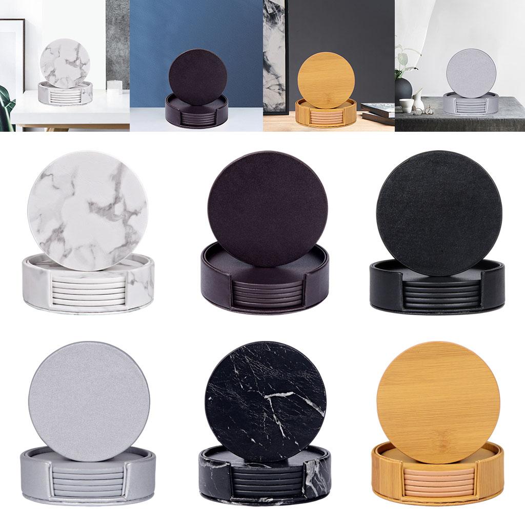 قواعد أكواب رخامية مستديرة مع  - مراجعة Marble Coaster Set وسعره