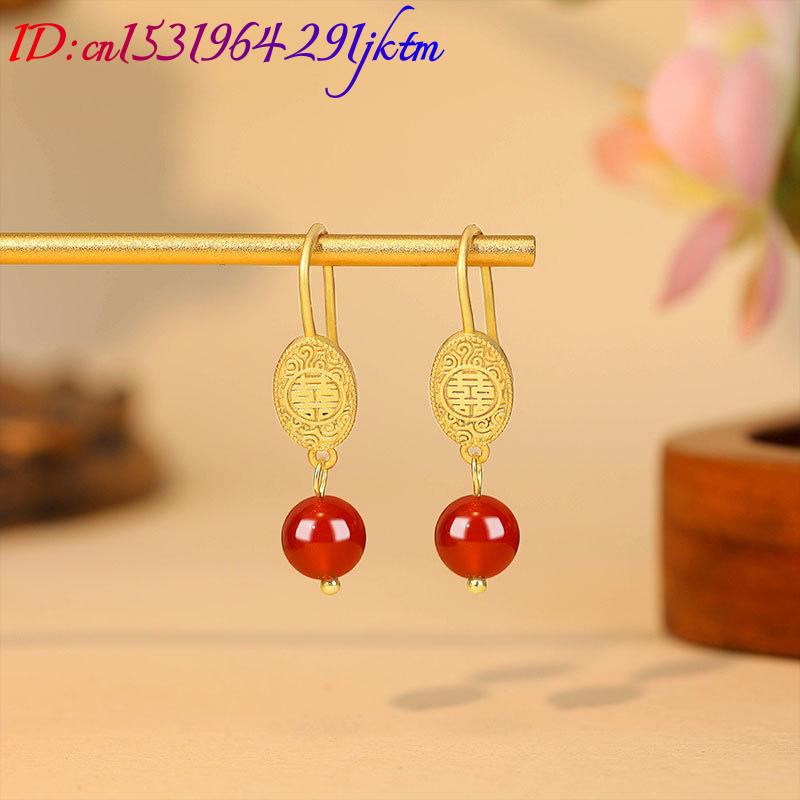 أقراط من الخرز الطبيعي من اليش - مراجعة Gold Plated Jewelry وسعره
