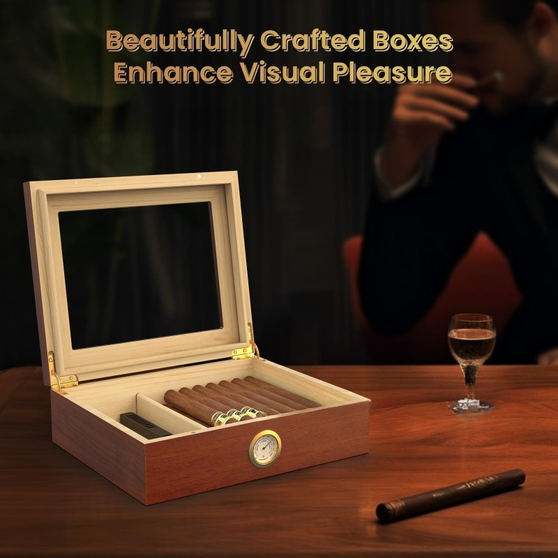 علبة سيجار مرطبة مع مرطب ومقيا - مراجعة Premium Cigar Case وسعره