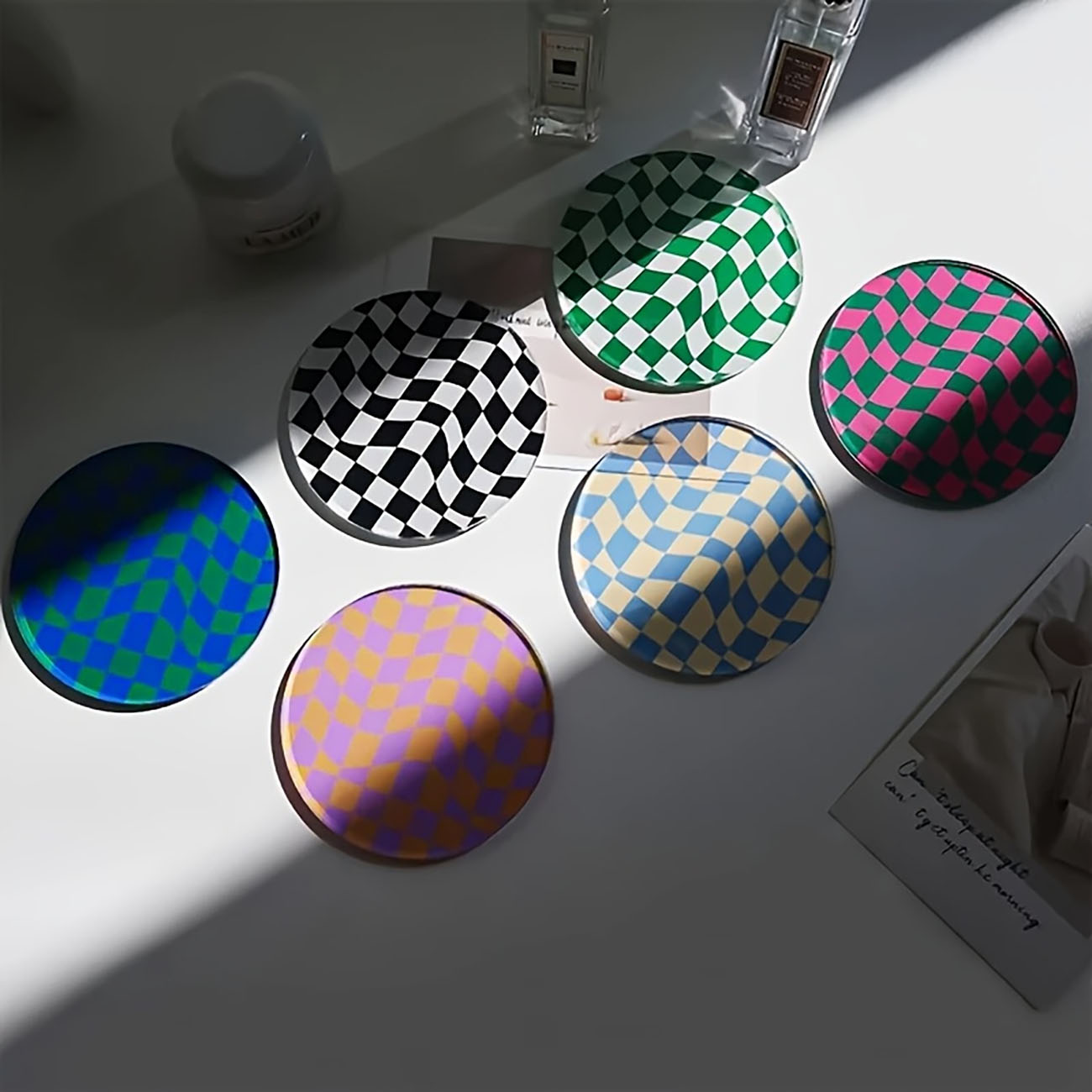 6 قطع - حاملات أكواب خشبية، مض - مراجعة Marble Coaster Set وسعره
