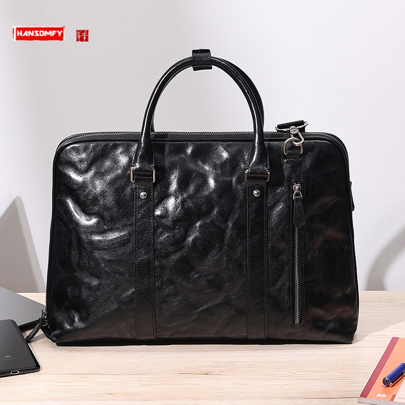 2025 جديد حقائب يد جلدية أصلية - مراجعة Leather Briefcase وسعره