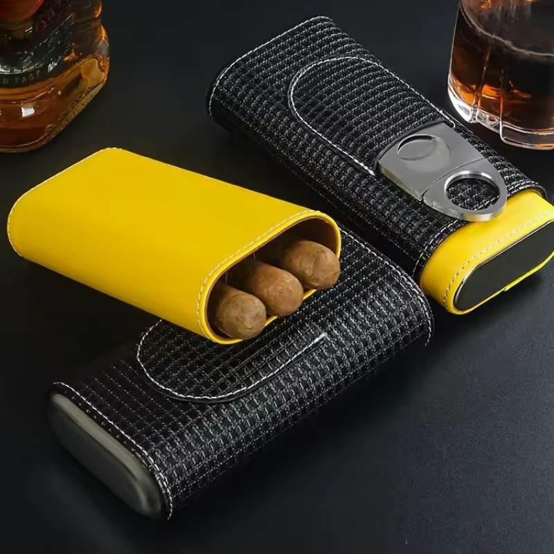 علبة سيجار جلدية محمولة مع بطا - مراجعة Premium Cigar Case وسعره
