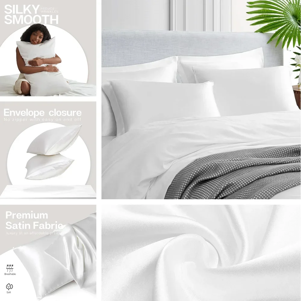 2 عبوة من كيس وسادة الساتان لل - مراجعة Silk Pillowcase وسعره