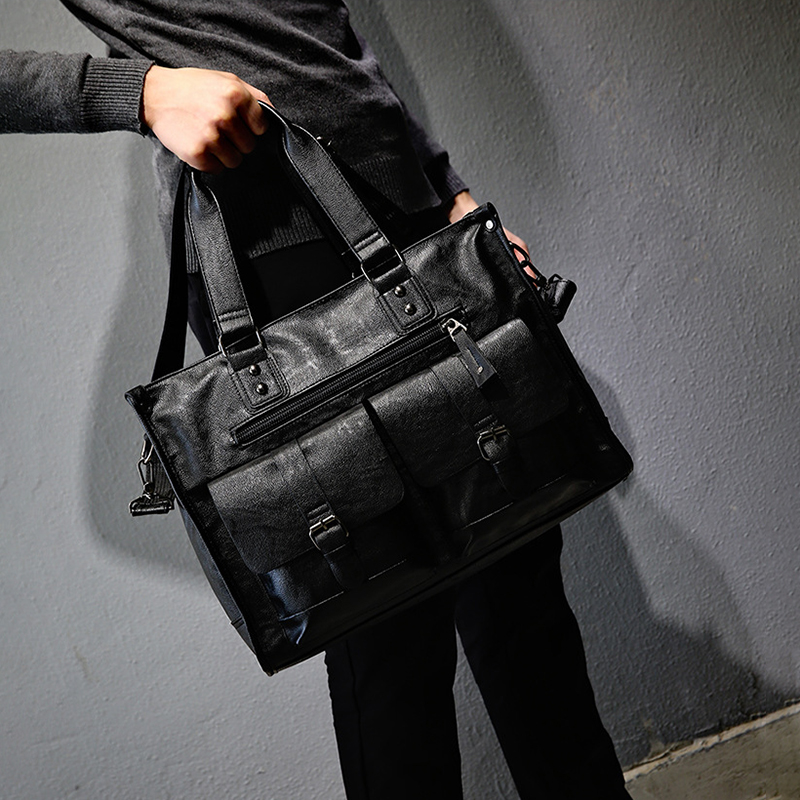 حقيبة كتف رجالية من الجلد الصن - مراجعة Leather Briefcase وسعره