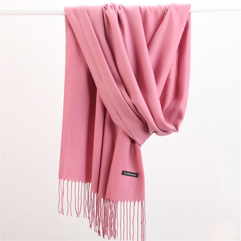 وشاح نسائي موضة 2023 بلون سادة - مراجعة Cashmere Scarf وسعره
