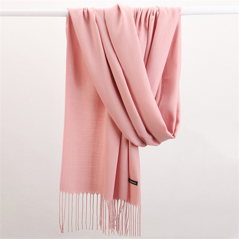 وشاح نسائي موضة 2023 بلون سادة - مراجعة Cashmere Scarf وسعره