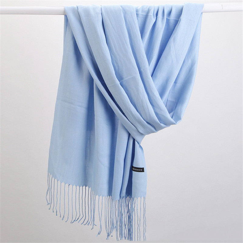 وشاح نسائي موضة 2023 بلون سادة - مراجعة Cashmere Scarf وسعره