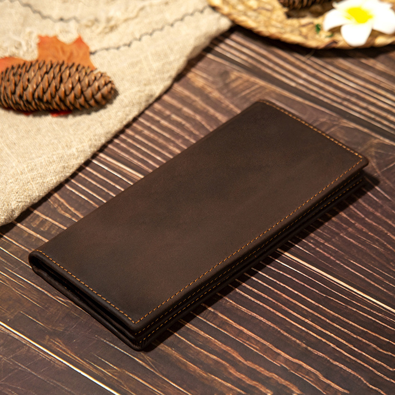 محفظة رجالية طويلة من الجلد ال - مراجعة Leather Wallet Men وسعره