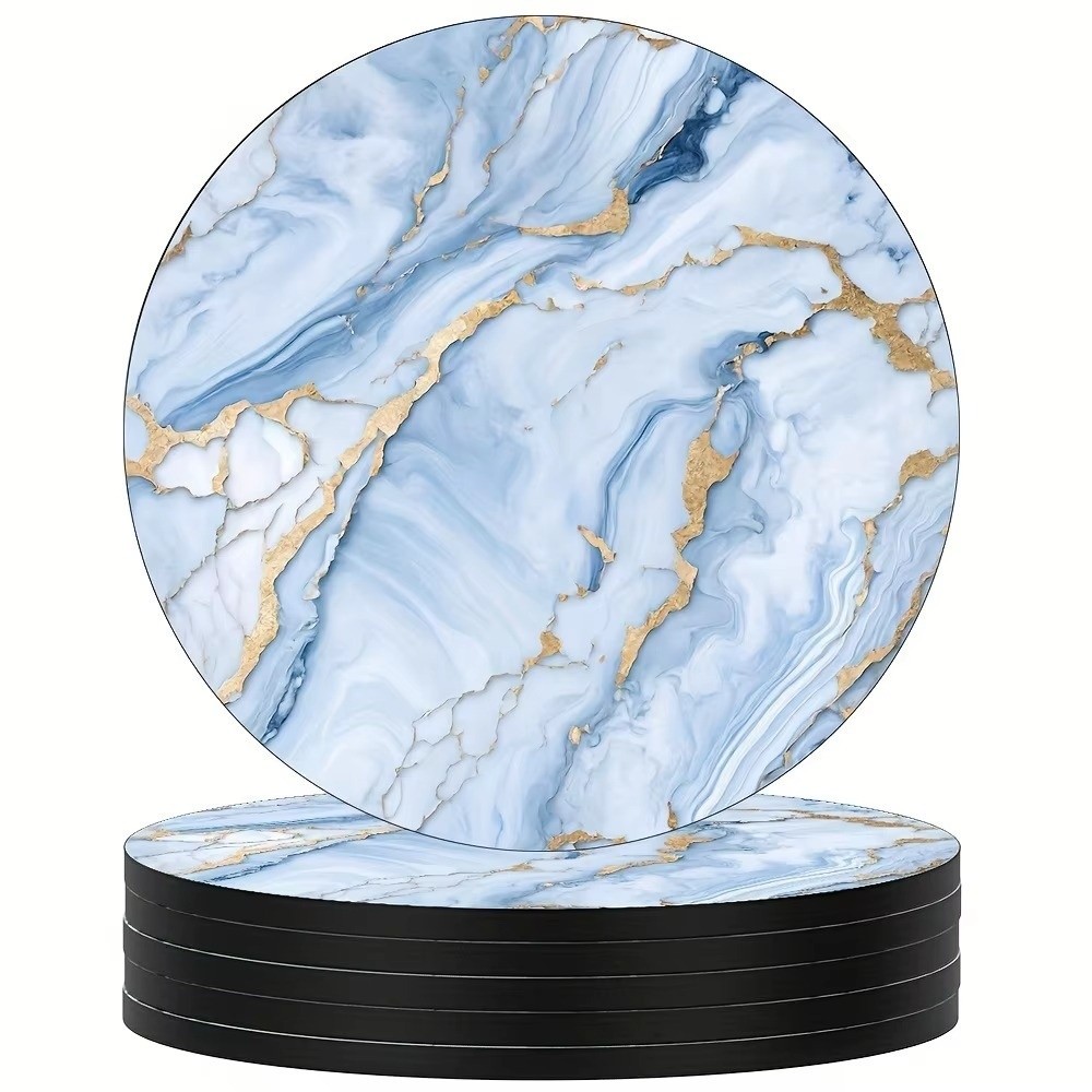 مجموعة من 6 قطع من حاملات الأك - مراجعة Marble Coaster Set وسعره