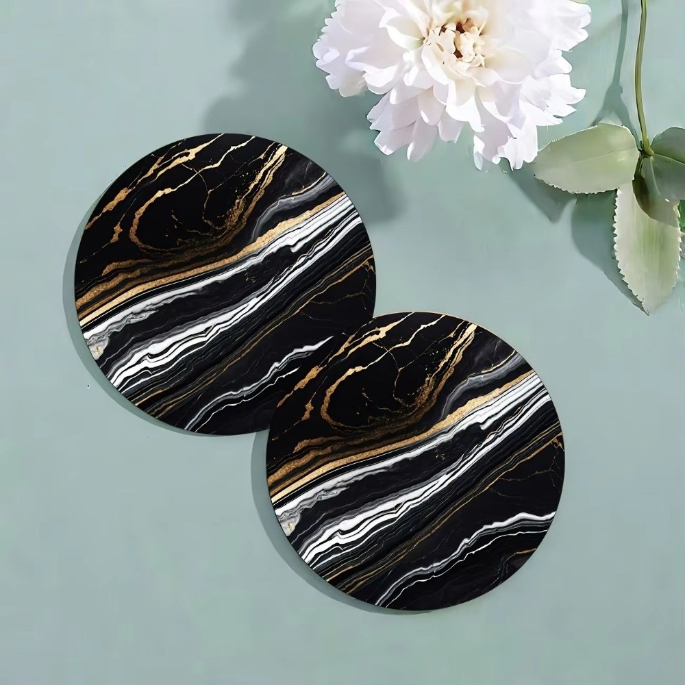 مجموعة من 6 قطع من حاملات الأك - مراجعة Marble Coaster Set وسعره