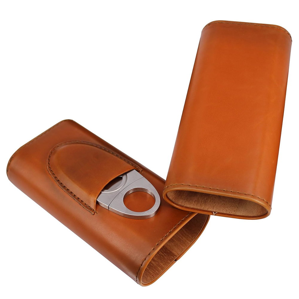 حافظة سيجار جلدية بثلاثة أصابع - مراجعة Premium Cigar Case وسعره
