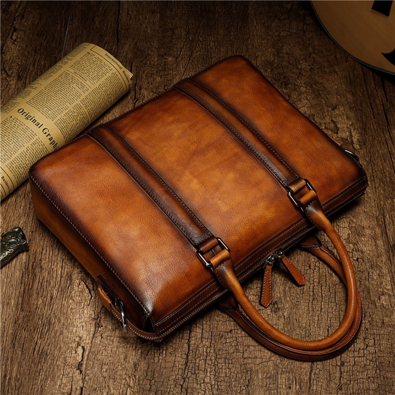 حقيبة يد جلدية فاخرة من YETTIE - مراجعة Leather Briefcase وسعره