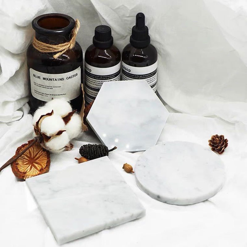 واقيات رخامية مستديرة مضادة لل - مراجعة Marble Coaster Set وسعره