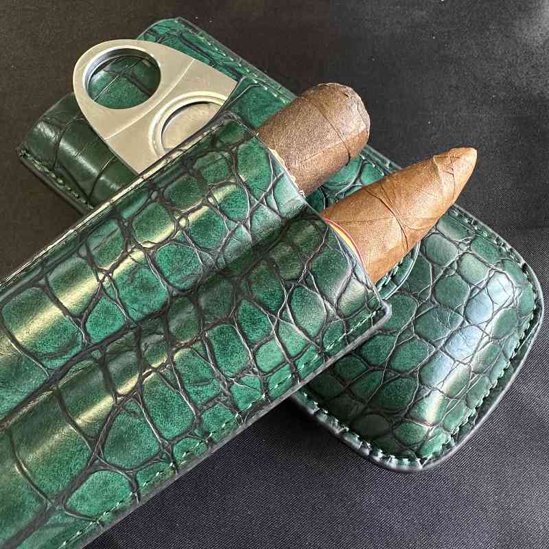 أنبوب السيجار 2 فتحات مع قاطع  - مراجعة Premium Cigar Case وسعره
