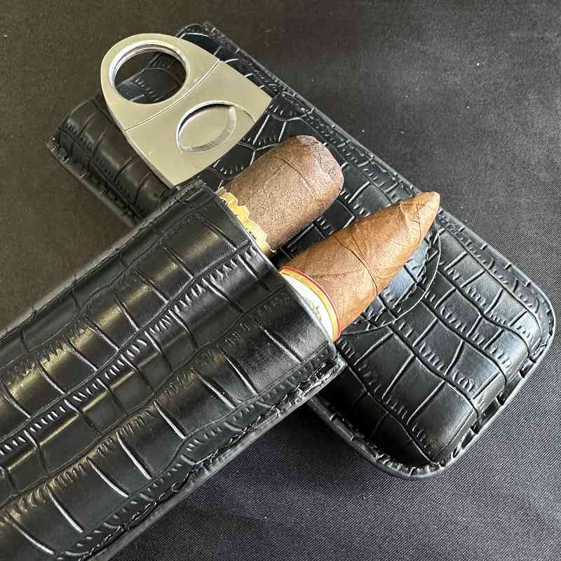 أنبوب السيجار 2 فتحات مع قاطع  - مراجعة Premium Cigar Case وسعره