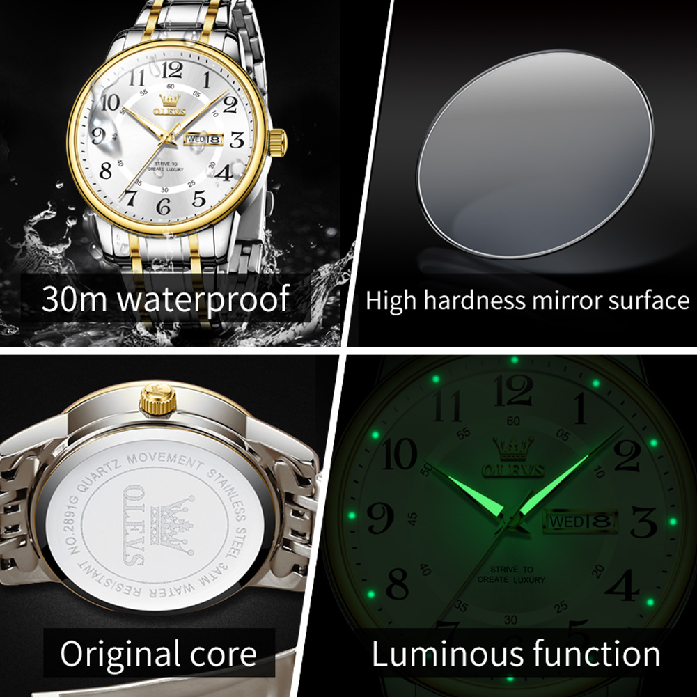 ساعات OLEVS كاجوال عصرية للرجا - مراجعة Luxury Watch Men وسعره