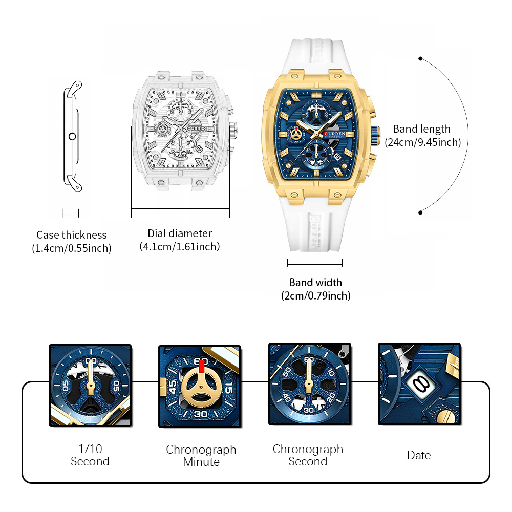 ساعة CURREN الفاخرة للرجال، سا - مراجعة Luxury Watch Men وسعره