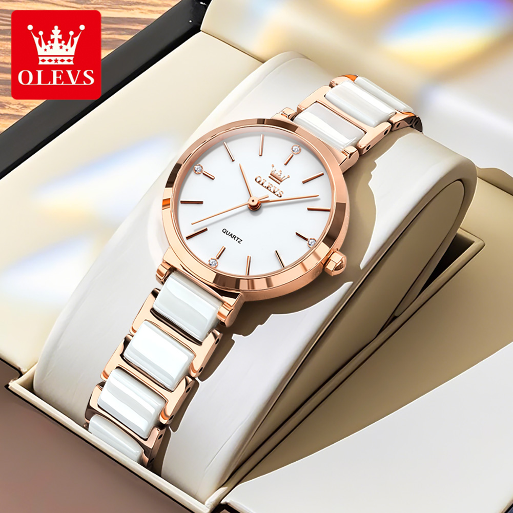 OLEVS ساعة نسائية 5877 ساعة كو - مراجعة Luxury Gift Set وسعره