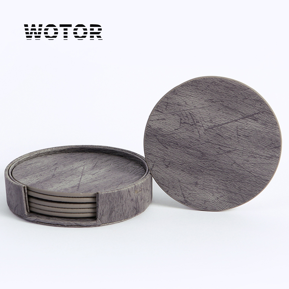 WOTOR 6 قطعة/الوحدة دائرة الخش - مراجعة Marble Coaster Set وسعره