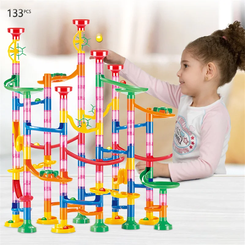 50-142 قطعة لعبة متاهة ثلاثية  - مراجعة Marble Coaster Set وسعره
