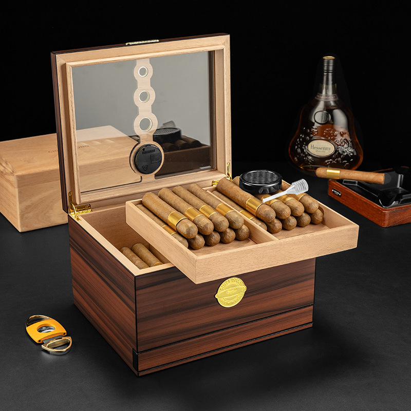 صندوق سيجار خشبي فاخر مصنوع يد - مراجعة Luxury Gift Set وسعره