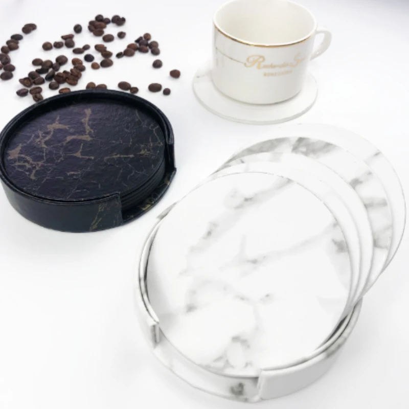 6 قطعة قاعدة أكواب رخامية من ا - مراجعة Marble Coaster Set وسعره