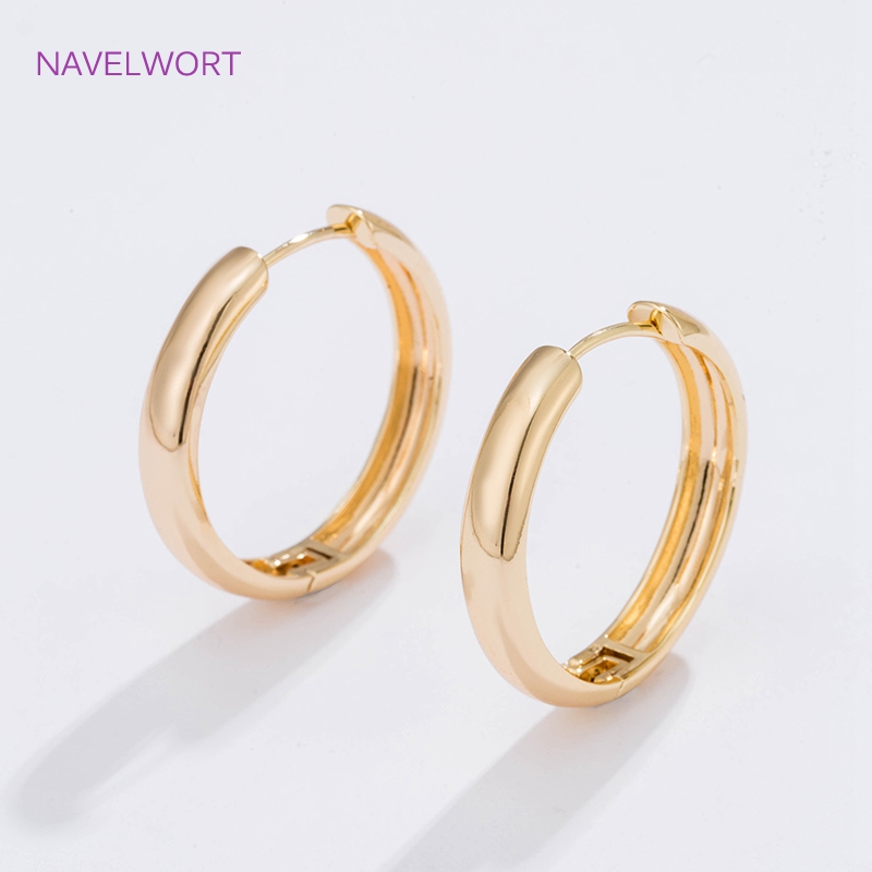 6 أحجام من الأقراط الدائرية ال - مراجعة Gold Plated Jewelry وسعره