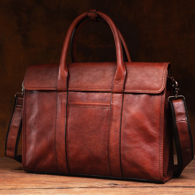 حقيبة يد من الجلد المدبوغ بالخ - مراجعة Leather Briefcase وسعره
