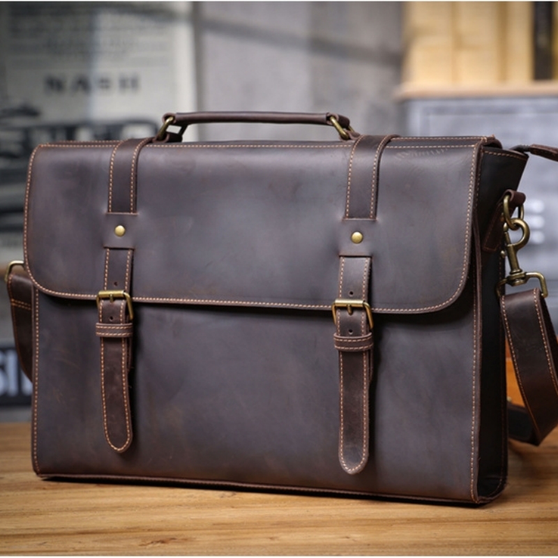 حقيبة أعمال من الجلد الطبيعي ل - مراجعة Leather Briefcase وسعره