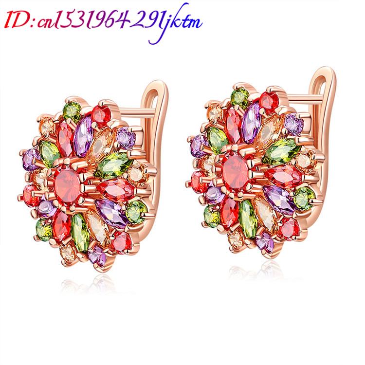 أقراط من الكريستال الطبيعي للن - مراجعة Gold Plated Jewelry وسعره