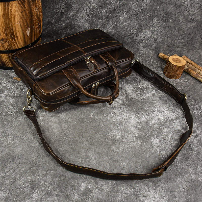 حقيبة يد فاخرة من الجلد الطبيع - مراجعة Leather Briefcase وسعره