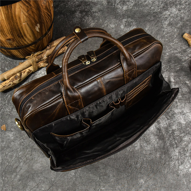 حقيبة يد فاخرة من الجلد الطبيع - مراجعة Leather Briefcase وسعره