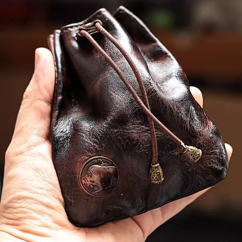 محفظة جلدية ناعمة أصلية على ال - مراجعة Leather Wallet Men وسعره