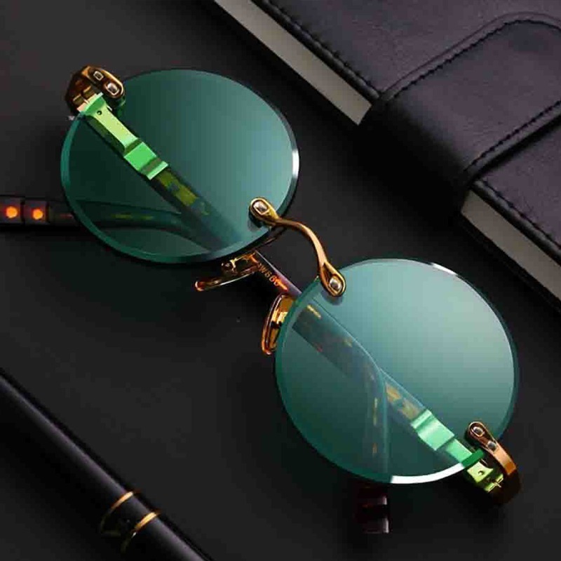 نظارات شمسية كلاسيكية بدون إطا - مراجعة Designer Sunglasses وسعره