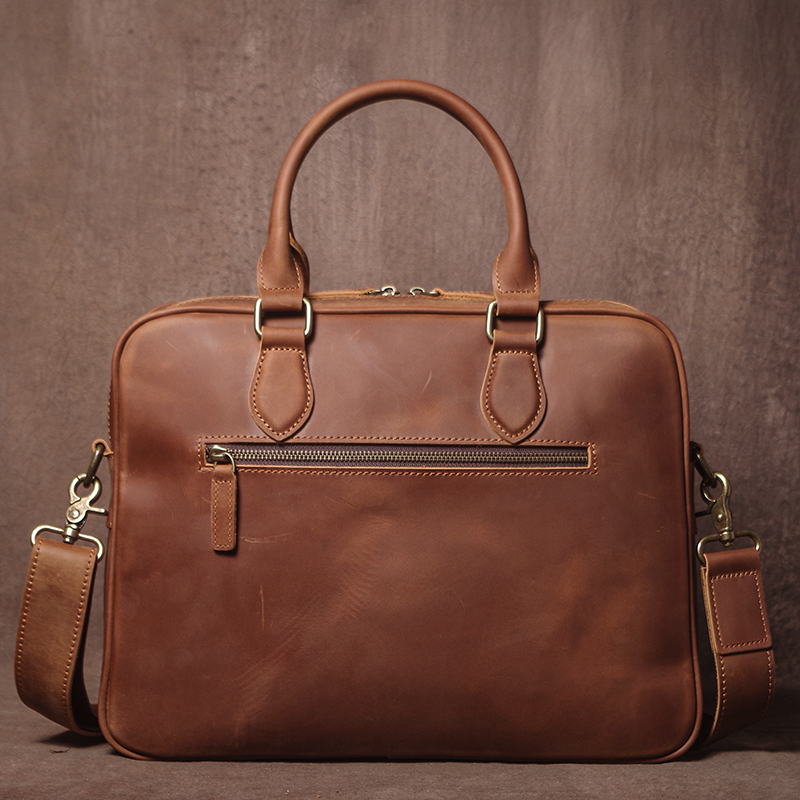 GURO الرجال مجنون الحصان جلد ا - مراجعة Leather Briefcase وسعره