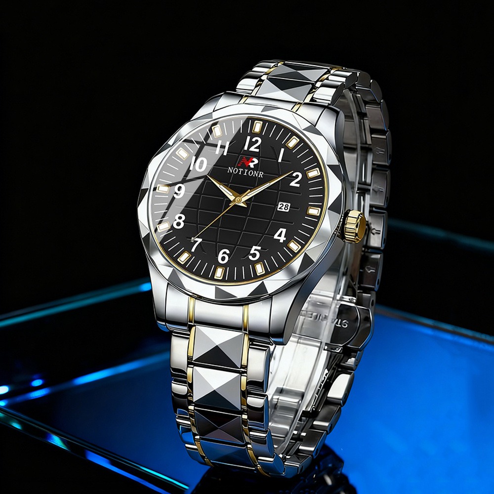 ساعة رجالية كوارتز من الفولاذ  - مراجعة Luxury Watch Men وسعره