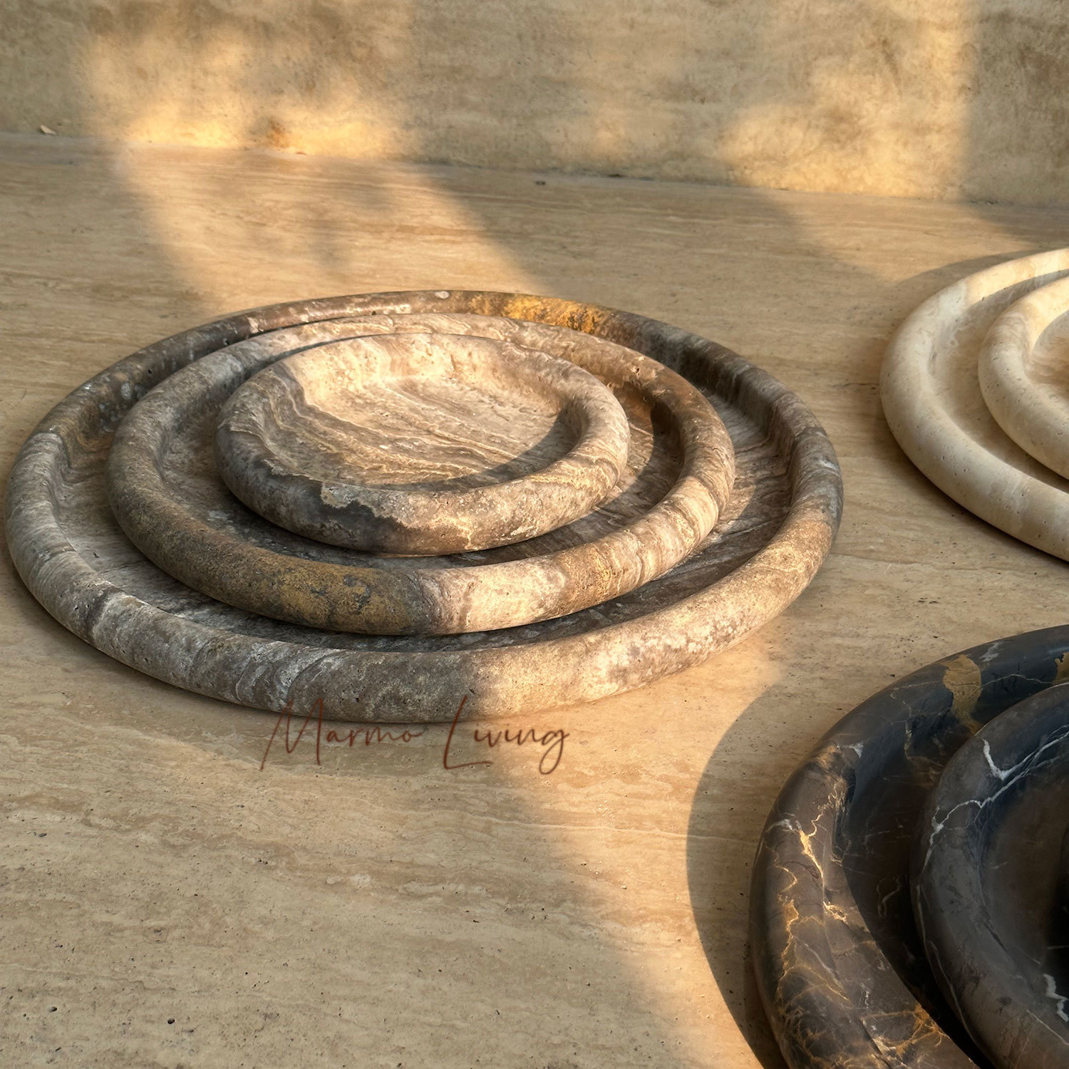 وابي سابي صينية الحجر الطبيعي  - مراجعة Marble Coaster Set وسعره